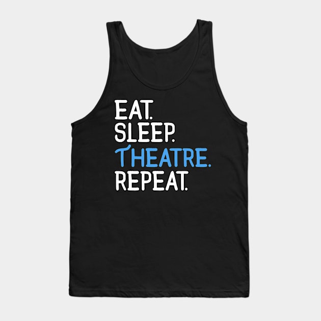 Eat. Sleep. Theatre. Repeat. Tank Top by KsuAnn